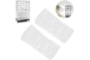 HIMBIU Couverture de Cage à Oiseaux, Couvertures de Cage à Oiseaux Réglable, Cage Universelle pour Perroquet Cage en Nylon Souple en Maille de Filet de Protection Couverture de Cage à Oiseaux