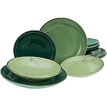 CreaTable, 21549, Nordic Fjord Series, 30-Piece Crockery Set for 6 People, Stoneware Crockery Set, Dishwasher and Microwave Safe, Quality Production