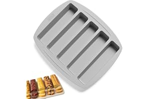 AKENZ - Moule 5 cake long multi mini apéritif apero compatible Cake Factory Infinity XXL en silicone platinum petit, patisserie, brioche, pain rectangulaire + E-BOOK OFFERT