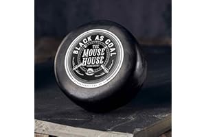 THE MOUSE HOUSE British Black as Coal Cheddar Cheese Truckle – 200g | Mature Cheddar Infused with activated Charcoal, Wax-Coated | Perfect for Cheese Boards, Gifts & Unique Flavour Lovers