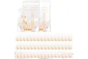 Oderra Sachet de Conservation Lait Maternel 250ML, 50PCS Sachet Lait Maternel avec Zone d'Écriture, Double Fermeture Étanche, Pré-Stérilisé pour Stockage Sécurisé du Lait Maternel (Accessoires Bébé)