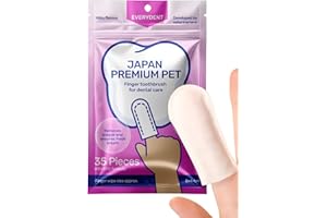 ‎JAPAN PREMIUM PET Japan Premium Pet Zahnpflege Hund | Katzen Zahnpflege | Katzen- & Hundezahnbürste | Keine Katzen- & hundezahnpasta benötigt | Fingerlinge für Zahnpflege | Zahnsteinentferner Hund & Katzen | 35 Stück