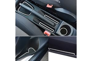 LITTOU KOLOME 9 PCS Anti-Staub rutschfeste Innentür, Tasse, Arm Box, lagerung Matte Innentür Gummimatten für Polo 2011-2016 (Weiß)