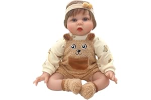COSDOLL Puppenkleidung für Babypuppen 40-45 cm, Schön Strampler mit Kapuze und Rock für Puppen Jungen (E, 40-45cm)