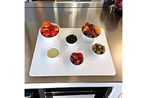 SUPER COOL CREATIONS Standard White Rectangle Worktop Savers - 3mm Thick Acrylic