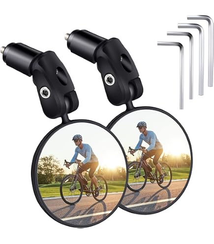 Bub-up Superbikero – Fietsarmband Met Spiegel & LED-Zwaailicht – Knipperend Of Vast Licht – Voor Fiets & Scooter – Verstelbare Spiegel – Batterijen Inbegrepen – Enkele Versie