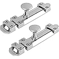 IRONTITE® 2 Pack Chrome Sliding Door Lock - Surface Mounted, Perfect Slide Bolt Lock for Bedrooms, Bathrooms, Cupboards. 100mm (4")