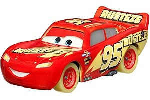Disney Pixar Cars Glow Racers - Lightning McQueen - auta metalowe, wielobarwny