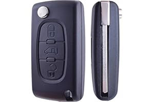 ANGOFIZ Coque Clé Pliable 3 Boutons Camion CE0536 Lame VA2 Compatible avec Fiat Ducato Doblo Scudo Fiorino Peugeot Partner Expert Bipper Boxer Citroen Dispatch Berlingo Jumpy