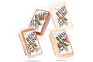 ‎REISHUNGER REISHUNGER Bio Tofu Probier Set (4x200 g) - 4 Sorten: Natur, Geräuchert, Rosso & Chili