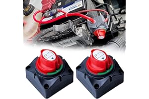 JMEST LEAD 2 Pack Interrupteur Isolateur de Batterie 12V-48V 275A Coupe Circuit Batterie Interrupteur de Déconnexion de Batterie For Marine Boat Truck RV Car Vehicle (ON/OFF)