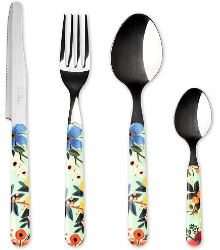 Service De Table 18 Pièces Naif Frida Excelsa - Assiettes Porcelaine Motifs Floraux Frida Kahlo