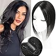 Aimeolyn Hair Toppers for Women - Real Human Hair, No Bangs, Top Extensions for Thinning Hair - Upgrade Lace Base Premium Remy Wiglets 12 Inch