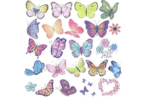 BELUGSIN 12 Sheet Butterfly Tattoos for Kids Girls Temporary Tattoos for Kids Glitter Tattoos for Girls Kids Tattoos Girls Butterfly Temporary Tattoo Stickers Party Bag Fillers Glitter Tattoos