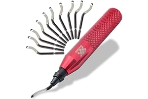 AFA TOOLING APPROVED FOR AUTOMOTIVE Kit d'outils d'ébavurage avec 11 lames en acier rapide BS1010 | Élimination précise des bavures sur les bords