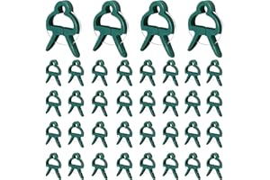 Ayizhiniu Pack of 100 Plant Clips, Plant Tomato Clips, Reusable Plant Clips, Applies to Solid Plant Climbing Aids (50 Large + 50 Small)