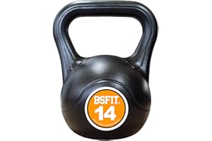 BSFIT pesas rusas, kettlebell de Hormigón y hierro con Mango Ergonómico. pesa rusa 6kg, pesa rusa 8kg, pesas rusas 12kg, kettlebell de 10 kg Entrenamiento Muscular en casa y Gimnasio