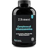 Glucosamina con Condroitina, MSM, Boswellia, Bambù e Quercetina, 365 Capsule (Fornitura per 1 Anno) | Alto Dosaggio | Glucosa