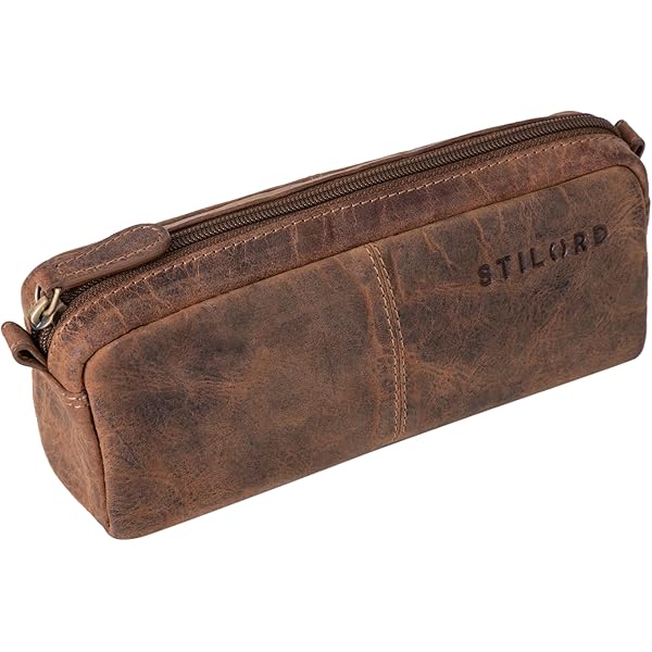 LEABAGS Oxford Lederen Schoudertas - Laptoptas Tot 15 Inch | Echt Buffelleer Vintage Koerierstas 38x10x31cm
