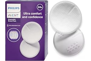 Wkładki laktacyjne Philips Avent - Niezwykle cienki i chłonny materiał - Discreet - Pakowane oddzielnie - Szczelne i oddychające - 2 taśmy - 24 sztuki - SCF254/24