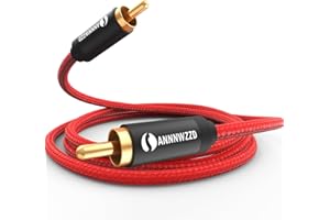 ANNNWZZD Kabel koncentryczny Audio, pozłacany Subwoofer Cable Subwoofer Subwoofer do odbiorników AV, Wzmacniacze Hi-Fi, Subwoofery 2M