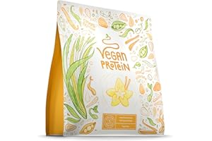 Vegan Proteine en Poudre [600g] | Vanille | 22g Protein en Soja, Riz, Pois, Graines de Tournesol | Pre/Post Workout Proteines Musculation | Protéine Powder | Shake de Protéines Végétales | Alpha Foods