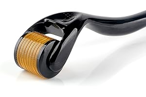 Sodacoda Derma Roller - 540 Micro Aghi in Titanio - Cicatrici da Acne - Stimola la Circolazione Sanguigna Collagene Elastina Lunghezza Dell'ago 0,20 mm