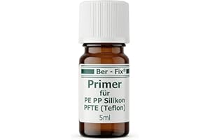 Ber-Fix 5ml Primer für PE, PP, Silikon und Teflon Vielseitiger Haftvermittler für Industriekleber, Sekundenkleber, 2K Kleber und mehr Schnelle Wirkung in 60 Sekunden, Qualität Made in Germany
