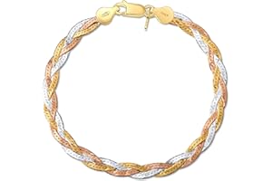 Amberta Damska bransoletka łańcuszkowa w jodełkę ze srebra wysokiej próby 925 (długość 19 cm)