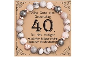 VivaJoy Geschenke für Frauen, Geburtstags Armband Damen Naturstein, 16. 18. 30. 40. 50. 60. Geburtstag