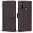 Pikkme Oppo A31 Flip Case Leather Finish | Inside TPU with Card Pockets | Wallet Stand and Shock Proof | Magnetic Closing | Complete Protection Flip Cover (Coffee)