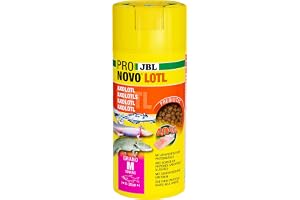 PRONOVO LOTL GRANO, huvudfoder för Axolotl från 8–20 cm, fiskfodergranulat, storlek M, 250 ml