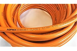 ZaTechS Manguera de gas propano butano recubierta de PVC de manguera de marca 1000 cm (10 m) | 10 barras | Ø6,3 mm | -30°C | Bobina entera de 50m o vendida por metros