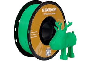 Kingroon Materiały eksploatacyjne do drukarek 3D PLA, dokładność wymiaru +/-0,03 mm, szpula 1 kg (2,2 lbs), 1,75 mm, zielone