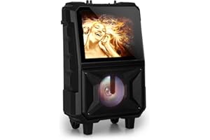 AUNA CenterStage 8 Power Line - Enceinte de karaoké, Enceinte de 8", Technologie XMR Bass, Large écran TFT Couleur, Micro sans Fil VHF, Bluetooth, Port USB, MicroSD, Noir