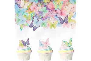 Catelves 40 Stück Essbare Schmetterlinge für Torte, Schmetterlinge Deko Kuchen Essbar, Tortendeko Geburtstag Essbar, Tortendeko Schmetterlinge Essbare, Esspapier Schmetterling Cupcake Topper