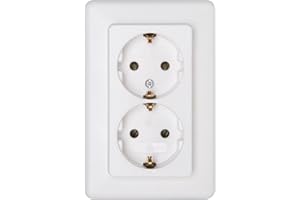 Kopp Europa gniazdo elektryczne ze stykiem ochronnym, białe, 912613066