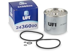 UFI Filters, Filtro Gasolio 24.360.00, Filtro Carburante per Ricambio, Adatto ad Auto, Applicabile su Diversi Modelli come Alfa Romeo, Audi, Land Rover, Nissan e Renault