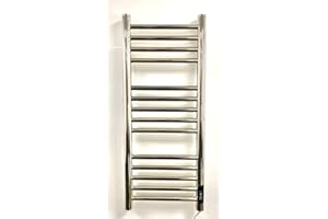 MANISSA Greened House Scaldasalviette Elettrico in Acciaio Inossidabile, Finitura a Specchio, Serie Siena, Montaggio a Parete, A720mm x L300mm