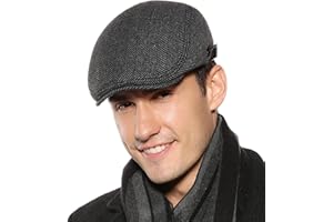Superora - Gorra Plana para Hombre (Plana, para otoño e Invierno)