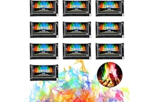MAGISEL Buntes Feuer, Buntes Feuerpulver, Magic Fire Pulver, Buntes Feuer, Bunte Flamme Farbwechsel Powder Party und Halloween und Weihnachten,Feuerstellen, Kamin, Ofen, für Outdoor-Events 10X10g