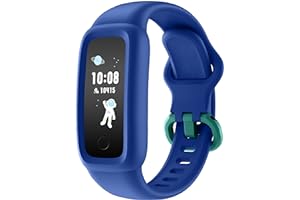 BIGGERFIVE Vigor 2 Orologio Fitness Tracker Bambino Bambina con Contapassi, Cardiofrequenzimetro, Monitor del sonno, Impermeabile IP68 Orologio Digitale Smartwatch per Bambini 5-12 Anni, Blu
