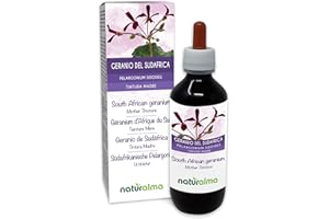 Geranio de Sudáfrica (Pelargonium sidoides) raíces Tintura Madre sin alcohol Naturalma - Extracto líquido gotas 200 ml - Complemento alimenticio - Vegano