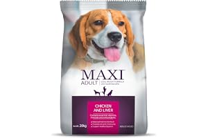 Maxi Adult Dry Dog Food, Chicken and Liver, 20 kg Pack