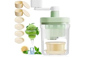 BORDEAG Manual Ice Crusher, Ice Crusher, Slushy Maker, Crushed Ice Maker, Portable Shaved Ice Machine, Slush Machine with Ice Cube Trays, Iced Drinking Accessories for Bar, Kitchen