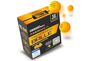 ‎DIEKER SPORTS Dieker Sports Premium Tischtennisbälle 3 Stern - [12, 42 & 100 Stück] - inkl. Videokurs - [erstklassige Ping Pong Bälle] - Nach ITTF Turnierstandard - Tischtennisbälle Outdoor Tischtennis Zubehör