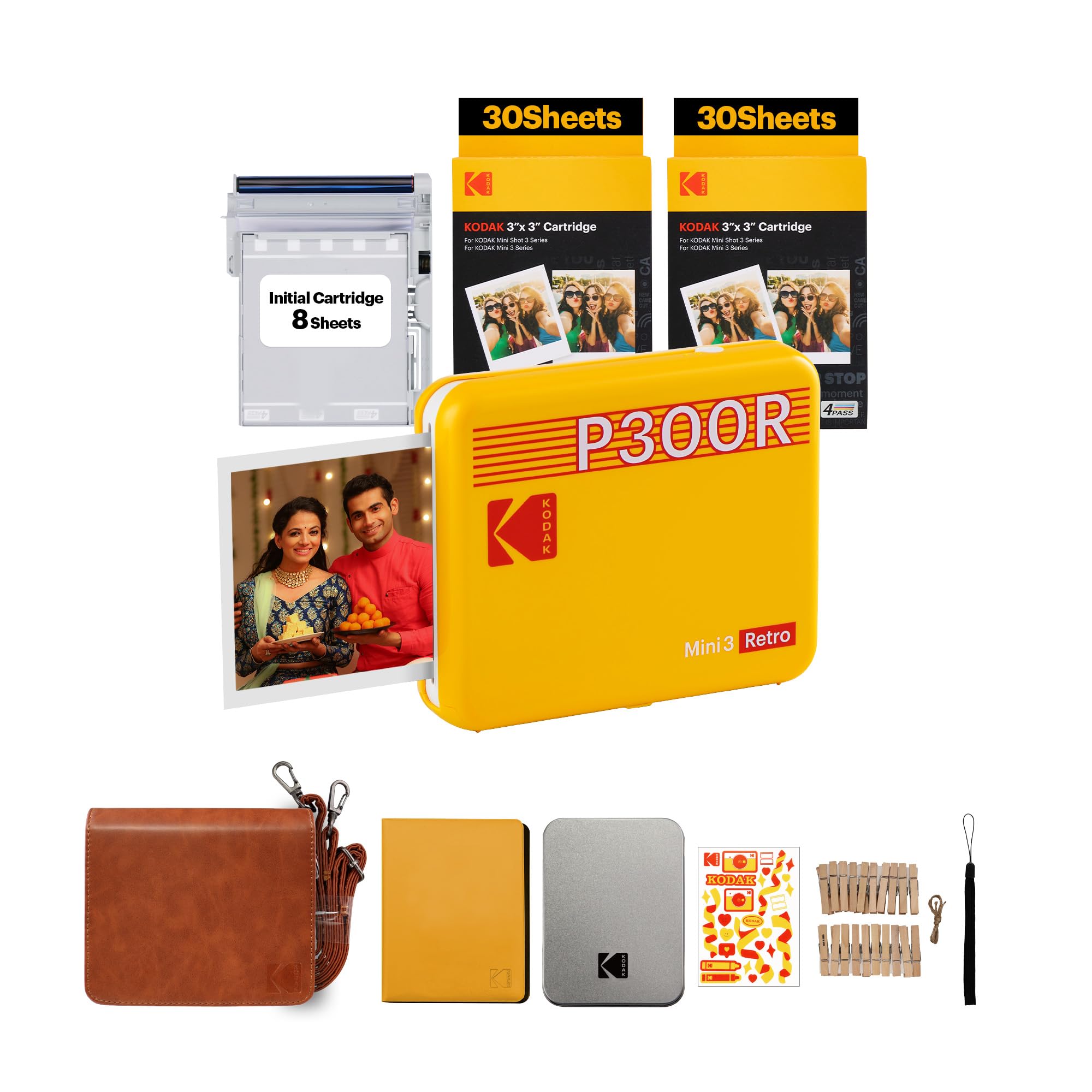 KODAK Mini 3 Retro 4PASS Portable Photo Printer Review with 68 Sheets Bundle