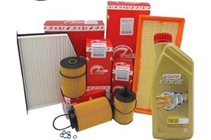 RICAMBI AUTO SMC KIT TAGLIANDO CON FILTRI ORIGINALI SPEED BY SMC + 5 LITRI OLIO MOTORE CASTROL EDGE 5W30 (SO224, SA2177, SN308 oppure SN312, SE1473)