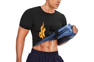 Bingrong Canotta Dimagrante Uomo Sauna Maglia Sudare Fascia Addominale Dimagrante Maglietta Panciera Snellente Sportivo Gilet Fitness Sauna Body Shaper