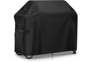 GARPROVM Funda para Barbacoa Impermeable, Cubierta para Barbacoa 420D Oxford, Protector para Barbacoa Anti Viento/UV/Impermeabilidad para Weber, Brinkmann,Outback,Char Broil Negro 48.3x104.1x101.6cm
